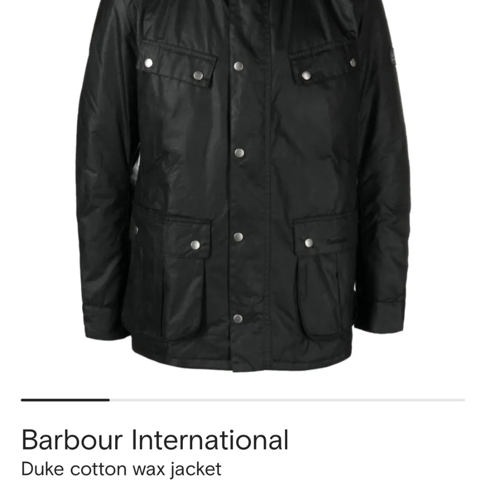 NWT Barbour International Duke Tourer Wax jacket Navy Medium NEW